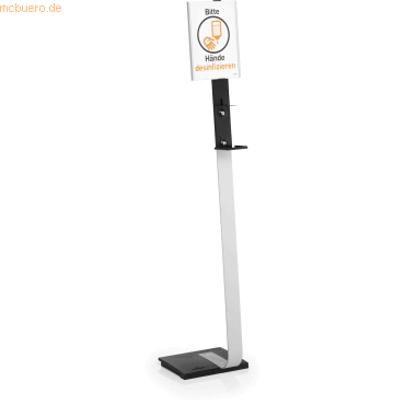 Durable Desinfektionsspender mit Infotafel Bodenständer metallic-silbe Durable Desinfektionsspender mit Infotafel Bodenständer metallic-silbe von Durable