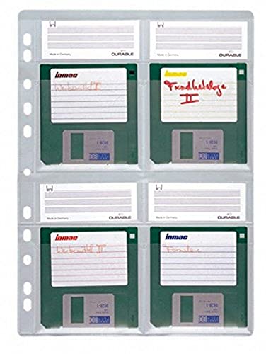 Durable Diskettenhülle Discoflex A4, farblos, Beutel à 5 Stück, 524319 von Durable