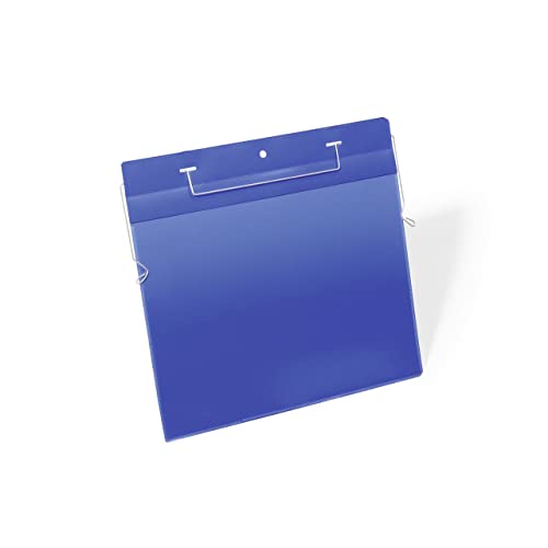 Durable Drahtbügeltasche (A4 quer) Packung à 50 Stück blau, 175407 von Durable