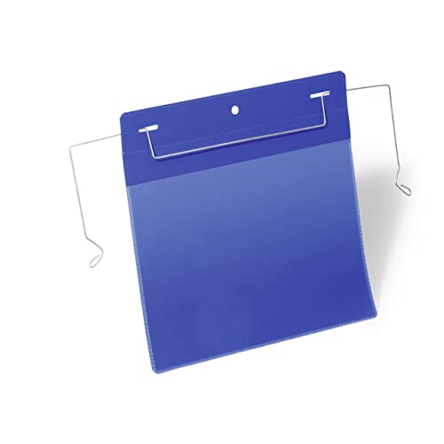 Durable Drahtbügeltasche (A5 quer) Packung à 50 Stück blau, 175207 von Durable
