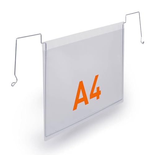 Durable Drahtbügeltasche A4 quer PP, Etikettenhalter transparent, 50 Stück, 118519 Durable Drahtbügeltasche A4 quer PP, Etikettenhalter transparent, 50 Stück, 118519 von Durable