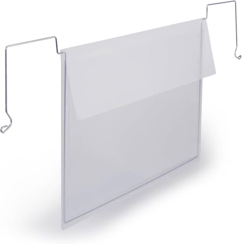 Durable Drahtbügeltasche mit Klappe A5 quer PP, Etikettenhalter transparent, 50 Stück, 118719 von Durable