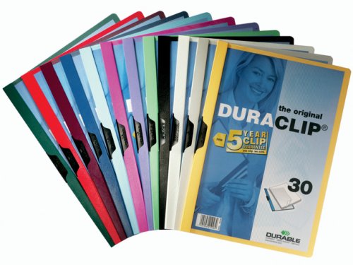 Durable Duraclip Ordner, 1 - 30 Blatt, A4, graue Rückseite mit transparenter Vorderseite, JEDE Durable Duraclip Ordner, 1 - 30 Blatt, A4, graue Rückseite mit transparenter Vorderseite, JEDE von Durable