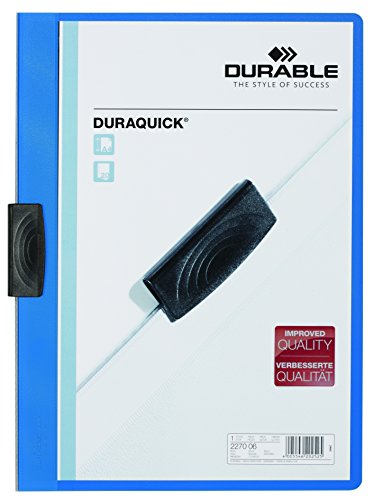 Durable Duraquick Klemm-Mappe PVC transparenter Vorderdeckel - A4 blau - 1er Pack von Durable