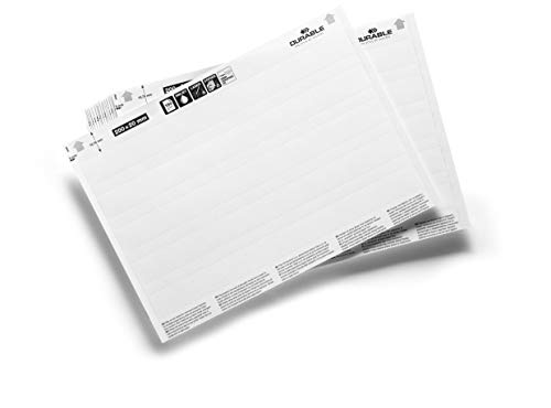 Durable Einsteckschilder Label Refill 200x20mm, 100 Etiketten auf A5 Bögen, weiß, 800002 Durable Einsteckschilder Label Refill 200x20mm, 100 Etiketten auf A5 Bögen, weiß, 800002 von Durable