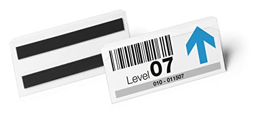Durable Etikettentasche HARD COVER magnetisch 150x67 mm, Packung à 10 Stück, 119619 von Durable