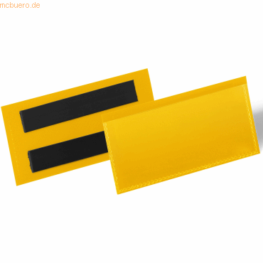 Durable Etikettentasche magnetisch 100x38mm PP dokumentenecht gelb VE= von Durable