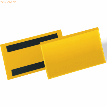 Durable Etikettentasche magnetisch 150x67mm PP dokumentenecht gelb VE= von Durable