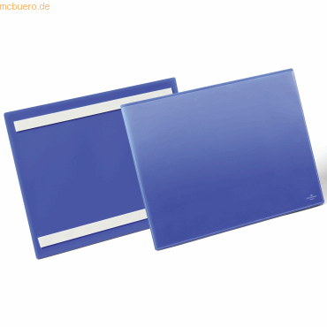 Durable Etikettentaschen selbstklebend A4 quer blau VE=50 Stück von Durable