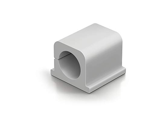 Durable Kabel Klemmen Cavoline Clip Pro 2 (selbstklebend für 2 Kabel, Ø 14 mm) 4 Stück, grau , 504310 von Durable