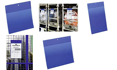 Durable Kennzeichnungstasche - magnetisch, A4 hoch, PP, dokumentenecht, dunkelblau, 10 Stück; Packungsinhalt: 10 Stück von Durable