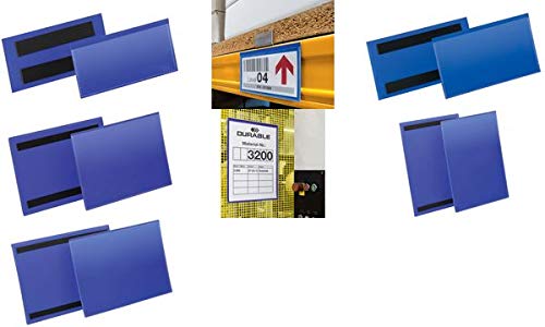 Durable Kennzeichnungstasche - magnetisch, A5 quer, PP, dokumentenecht, dunkelblau, 50 Stück; Packungsinhalt: 50 Stück Durable Kennzeichnungstasche - magnetisch, A5 quer, PP, dokumentenecht, dunkelblau, 50 Stück; Packungsinhalt: 50 Stück von Durable