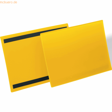 Durable Kennzeichnungstasche magnetisch A4 quer PP dokumentenecht gelb von Durable