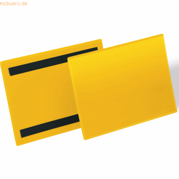 Durable Kennzeichnungstasche magnetisch A5 quer gelb VE=50 Stück von Durable