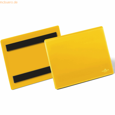 Durable Kennzeichnungstasche magnetisch A6 quer PP gelb VE=50 Stück von Durable