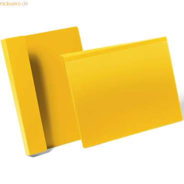 Durable Kennzeichnungstasche mit Falz A4 quer gelb VE=50 Stück von Durable