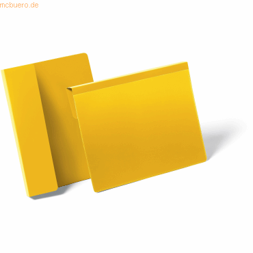 Durable Kennzeichnungstasche mit Falz A5 quer gelb VE=50 Stück von Durable