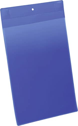 Durable Kennzeichnungstasche plus (A4 hoch) Packung à 10 Stück, blau, 174707 von Durable
