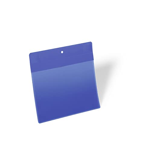 Durable Kennzeichnungstasche plus (A5 quer) Packung à 10 Stück, blau, 174607 von Durable