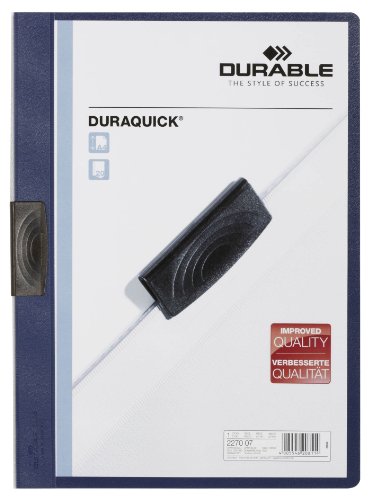 Durable Klemm-Mappe Duraquick, bis zu 20 Blatt A4, dunkelblau, 20er Packung, 227007 Durable Klemm-Mappe Duraquick, bis zu 20 Blatt A4, dunkelblau, 20er Packung, 227007 von Durable