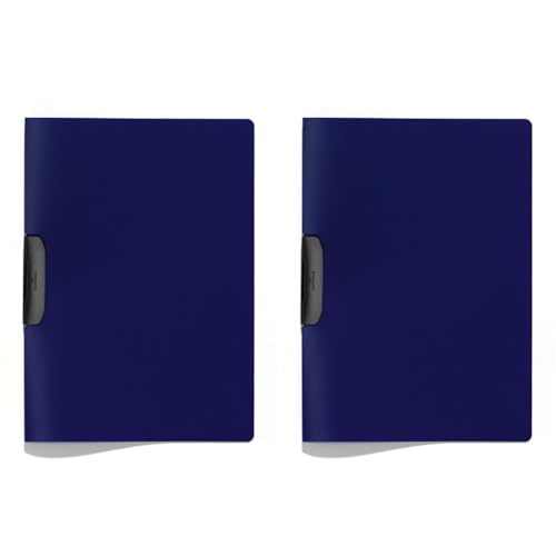 Durable Klemm-Mappe Duraswing, bis 30 Blatt A4, dunkelblau, 10er Packung, 229507 von Durable