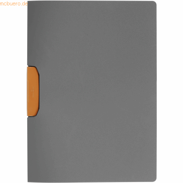 5 x Durable Klemm-Mappe Duraswing Color PP 30 Blatt anthrazit mit oran von Durable