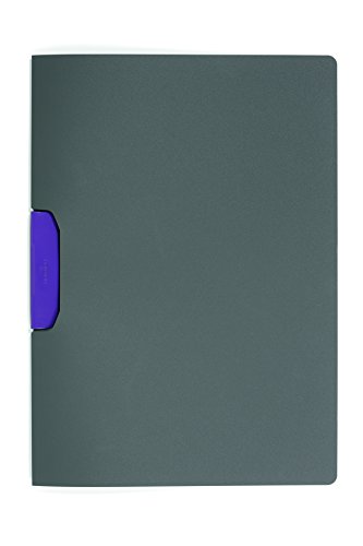 Durable Klemm-Mappe Duraswing Color für 30 Blatt DIN A4, Beutel 5 Stück, anthrazit mit lila Klemme, 230412 Durable Klemm-Mappe Duraswing Color für 30 Blatt DIN A4, Beutel 5 Stück, anthrazit mit lila Klemme, 230412 von Durable
