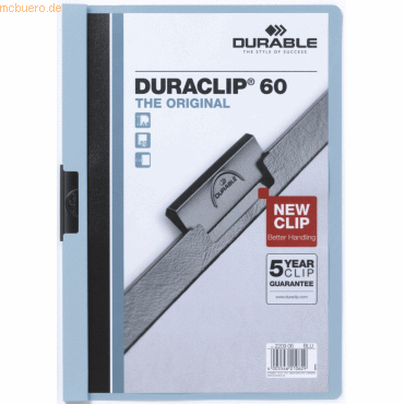 25 x Durable Klemmmappe Duraclip Original 60 bis 60 Blatt A4 blau 25 x Durable Klemmmappe Duraclip Original 60 bis 60 Blatt A4 blau von Durable