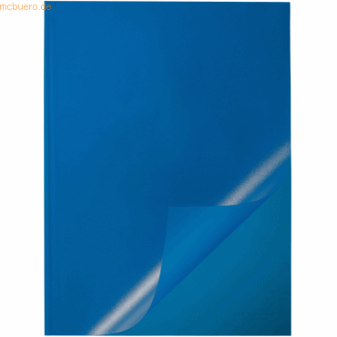 Durable Klemmschienenhülle A4 bis 100 Blatt Hartfolie blau VE=50 Stück von Durable