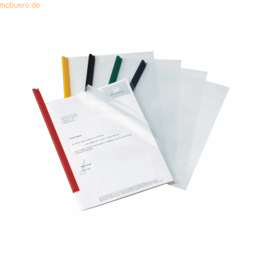Durable Klemmschienenhüllen A4 bis zu 100 Blatt PP transparent VE=10 S von Durable