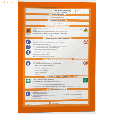 Durable Magnetrahmen Duraframe selbstklebend A4 orange VE=10 Stück von Durable