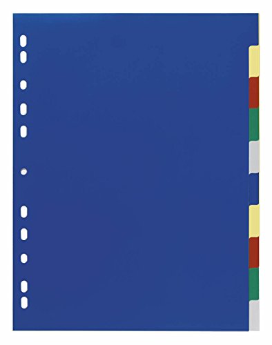 Durable Ordnerregister blankoaus PP, 2x 5-farbig, A4 überbreit, 230 x 297 mm, 10 Blatt, 20er Packung, 674727 Durable Ordnerregister blankoaus PP, 2x 5-farbig, A4 überbreit, 230 x 297 mm, 10 Blatt, 20er Packung, 674727 von Durable