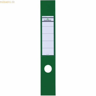 Durable Ordnerrückenschild Ordofix breit 60x390mm grün VE=10 Stück von Durable