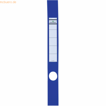Durable Ordnerrückenschild Ordofix schmal 40x390mm blau VE=10 Stück von Durable
