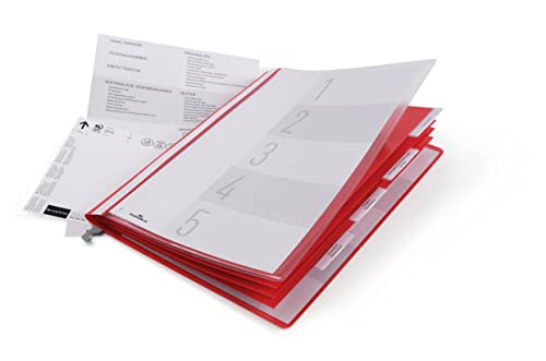 Durable Personalhefter mit Deckblatt und Taben, 5 Unterteilungen, inkl. Hängeschiene, 5 Stück, rot, 255503 Durable Personalhefter mit Deckblatt und Taben, 5 Unterteilungen, inkl. Hängeschiene, 5 Stück, rot, 255503 von Durable