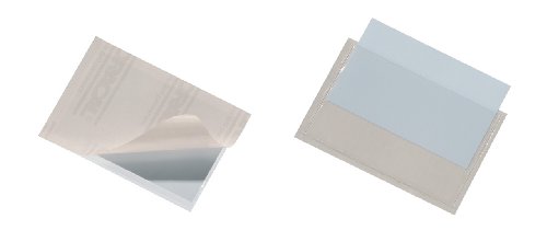 Durable Pocketfix Selbstklebende Taschen mit Einsteckschildern Einschub oben 57 x 90 mm 10 Packungen à 10 Stück von Durable