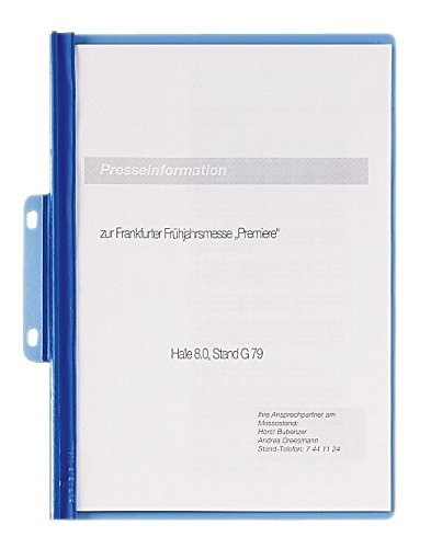Durable Präsentationshefter Durabind DIN A4, bis 30 Blatt, blau, 2250-06 von Durable