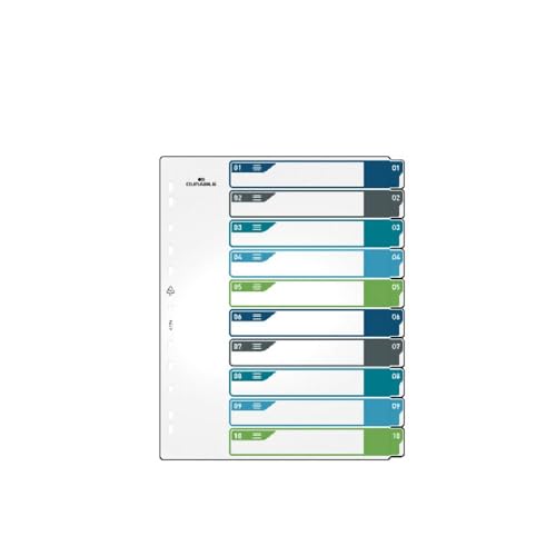 Durable Register 1-10, A4+ hoch, beschriftbares Indexblatt, 100% recycelbar, mehrfarbig, 679527 Durable Register 1-10, A4+ hoch, beschriftbares Indexblatt, 100% recycelbar, mehrfarbig, 679527 von Durable