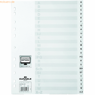 Durable Register A4 1-24 PP weiß von Durable