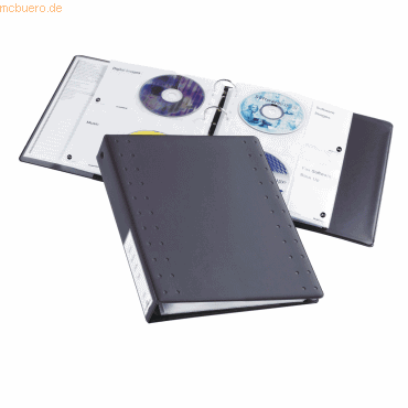 Durable Ringbuch CD/DVD Index 40 für 40 CD/DVD PP 270x65x315mm anthraz von Durable
