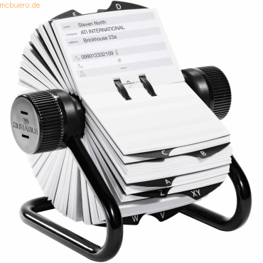 Durable Rollkartei Telindex 500 Karten 195x135x165mm schwarz von Durable