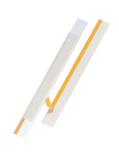 Durable Scannerschiene SCANFIX® selbstklebend inkl. Etiketten, 1000 x 62 mm, Etikettenhalter transparent, 25 Stück, 829819 von Durable