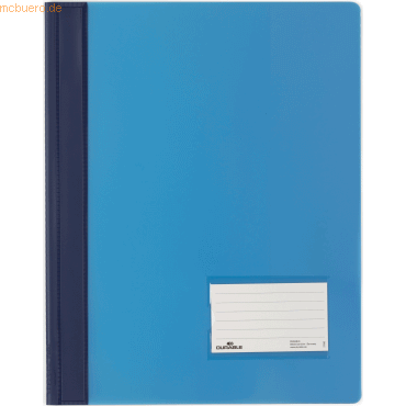 25 x Durable Schnellhefter Duralux A4+ Hartfolie blau von Durable