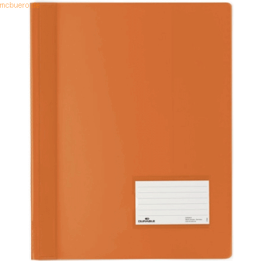 25 x Durable Schnellhefter Duralux A4+ Hartfolie orange von Durable