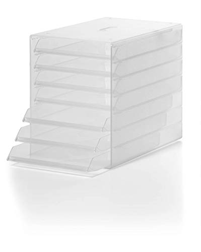 Durable Schubladenbox Idealbox, 7 Fächer, transparent, 1712000400 von Durable