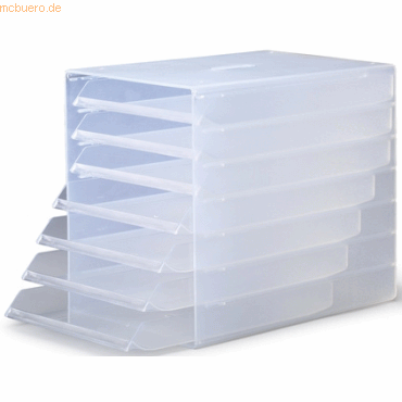 Durable Schubladenbox Idealbox 7 Fächer transparent von Durable