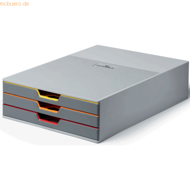 Durable Schubladenbox Varicolor 3 3 Schubladenfächer grau/sortiert Durable Schubladenbox Varicolor 3 3 Schubladenfächer grau/sortiert von Durable