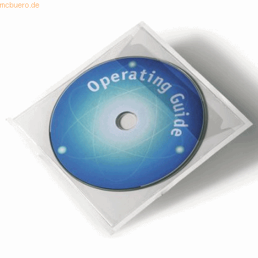 Durable Selbstklebetasche Pocketfix CD/DVD mit Klappe transparent VE=1 von Durable