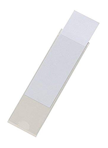 Durable Selbstklebetasche Pocketfix für Einsteckschilder, 100 x 30 mm, 10 Stück, transparent, 807319 von Durable