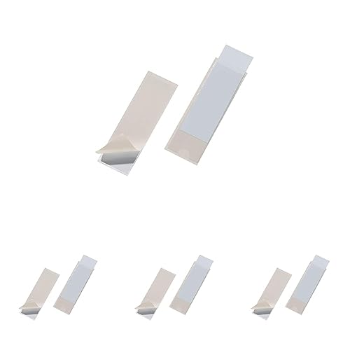 Durable Selbstklebetasche Pocketfix für Einsteckschilder 38 x 125 mm, 10 Stück, transparent, 807419 (Packung mit 4) von Durable